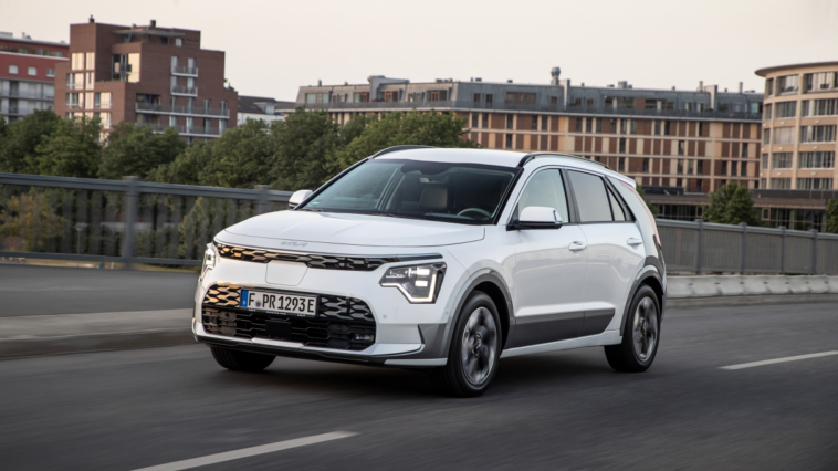 Vue de trois quart avant du Kia Niro EV