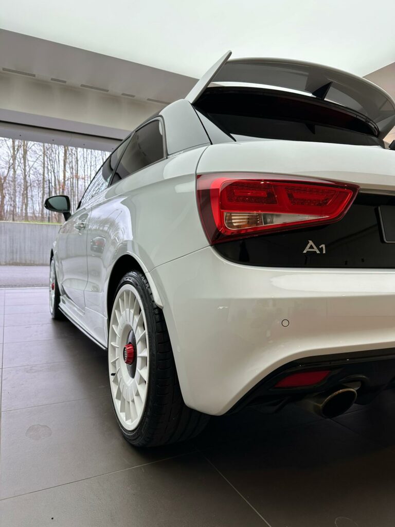 Audi A1 Quattro vue 3/4 arrière gauche
